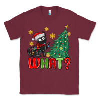 Burgundy christmas  cat  what Classic Tee - MaliasSmallBusiness