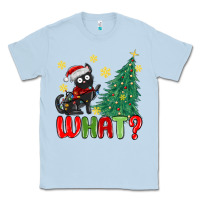 Dusty Blue christmas  cat  what Classic Tee - MaliasSmallBusiness
