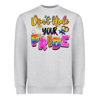 Heather Grey don't hide your pride Heavyweight Sweatshirt - Artiststas