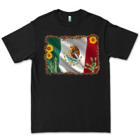 Black mexico flag sunflower cactus Premium Tee - AdoDesignShop