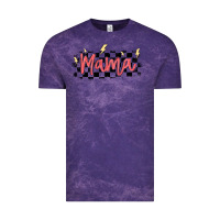 Cloud Purple checkered mama Vintage Tee - MaliasSmallBusiness