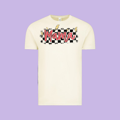 Checkered Mama Vintage Tee Designed By Maliassmallbusiness