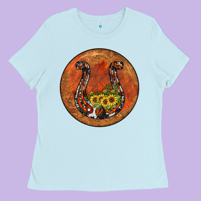 Horseshoe Circle Ladies Tee Designed By Jahusdesignshop