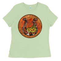 Matcha horseshoe circle Ladies Tee - JahusDesignShop