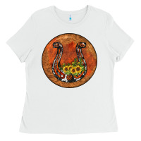 White horseshoe circle Ladies Tee - JahusDesignShop