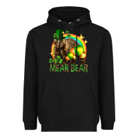 Black St. Patrick's Day mear bear Heavyweight Hoodie - HowdyJamesFarm