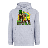 Heather Grey St. Patrick's Day mear bear Heavyweight Hoodie - HowdyJamesFarm