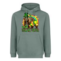 Sage St. Patrick's Day mear bear Heavyweight Hoodie - HowdyJamesFarm