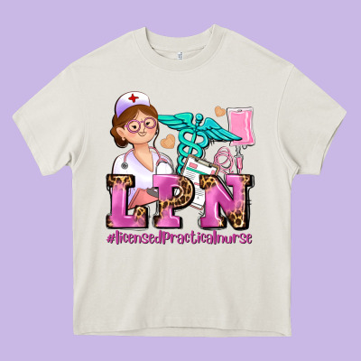 Lpn Licensed Practical Nurse Heavy Core Tee Designed By Adodesignshop