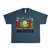 Midnight Navy my sleigh broke so now i am a school bus driver Urban Heavy Tee - MaliasSmallBusiness