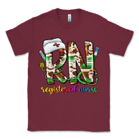 Burgundy rn registered nurse Classic Tee - CowhideDigitalArt