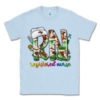 Dusty Blue rn registered nurse Classic Tee - CowhideDigitalArt