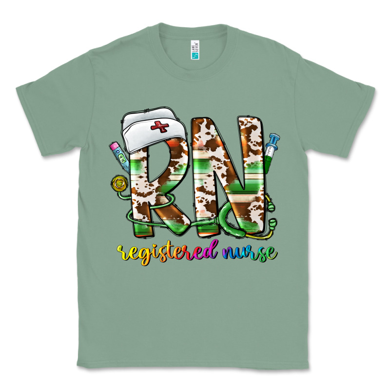 Rn Registered Nurse Classic Tee by CowhideDigitalArt | Teevron