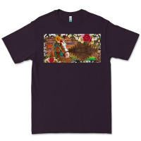Plum western turquoise gemstone horse cowhide leopard floral background lic Premium Tee - Artiststas