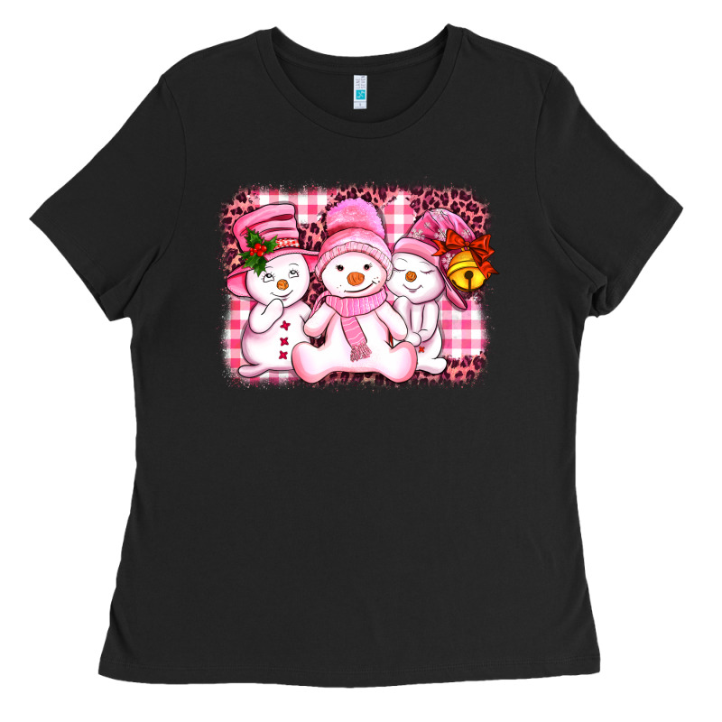 Chillin Pink   With My Snowmies  Ado Ladies Tee by AdoDesignShop | Teevron