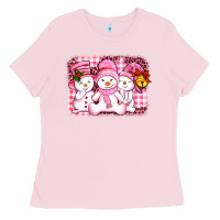 Bubblegum Pink chillin pink   with my snowmies  ado Ladies Tee - AdoDesignShop