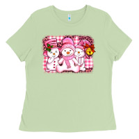 Matcha chillin pink   with my snowmies  ado Ladies Tee - AdoDesignShop