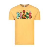 Vintage Mustard peace Vintage Tee - MaliasSmallBusiness