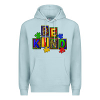 Blue Mist Be kind Premium Hoodie - CowGirlArtShop