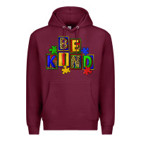Burgundy Be kind Premium Hoodie - CowGirlArtShop