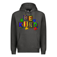 Charcoal Heather Be kind Premium Hoodie - CowGirlArtShop