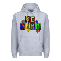 Heather Grey Be kind Premium Hoodie - CowGirlArtShop