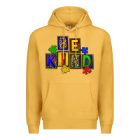 Mustard Be kind Premium Hoodie - CowGirlArtShop