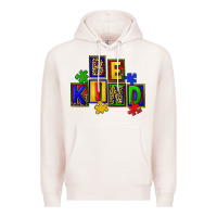 Pale Pink Be kind Premium Hoodie - CowGirlArtShop