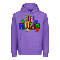 Purple Be kind Premium Hoodie - CowGirlArtShop