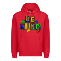 Red Be kind Premium Hoodie - CowGirlArtShop