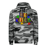 Slate Camo Be kind Premium Hoodie - CowGirlArtShop