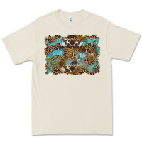 Bone western leopards and turquoise with cowhide background Premium Tee - Artiststas