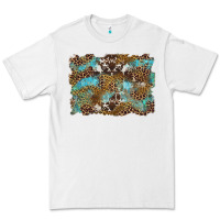 White western leopards and turquoise with cowhide background Premium Tee - Artiststas