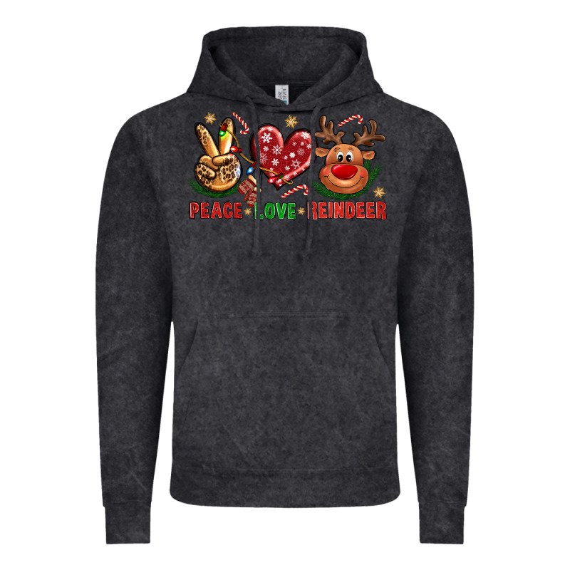 Peace Love Reindeer Christmas Vintage Hoodie by NancyCooperArtShop | Teevron