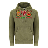 Vintage Olive peace love reindeer christmas Vintage Hoodie - NancyCooperArtShop