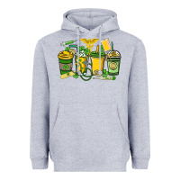 Heather Grey St. Patrick's Day Nurse coffee cups Heavyweight Hoodie - HowdyJamesFarm