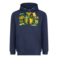 Navy St. Patrick's Day Nurse coffee cups Heavyweight Hoodie - HowdyJamesFarm