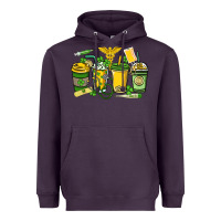 Plum St. Patrick's Day Nurse coffee cups Heavyweight Hoodie - HowdyJamesFarm