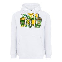 White St. Patrick's Day Nurse coffee cups Heavyweight Hoodie - HowdyJamesFarm
