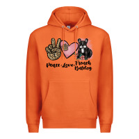 Carrot peace love french bulldog Premium Hoodie - JahusDesignShop