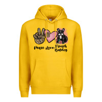 Lemon peace love french bulldog Premium Hoodie - JahusDesignShop