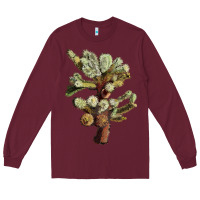 Burgundy Cholla Tree Cactus Long Sleeve Tee - LillyAllenDesigns