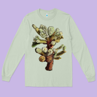Cholla Tree Cactus Long Sleeve Tee Designed By Lillyallendesigns