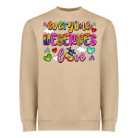 Everyone Deserves Love Heavyweight Sweatshirt | Teevron