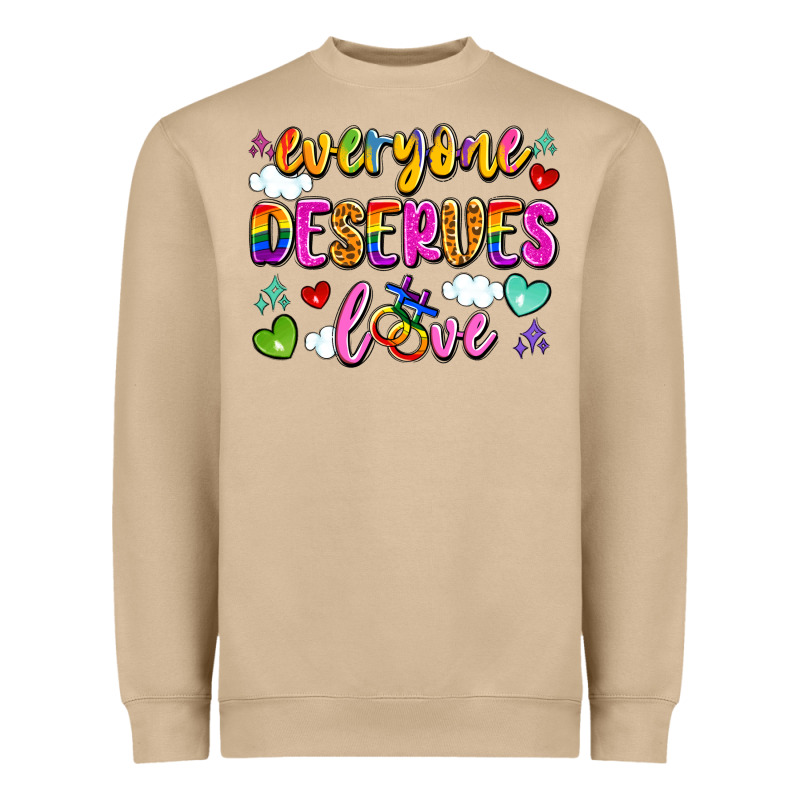 Everyone Deserves Love Heavyweight Sweatshirt by Artiststas | Teevron