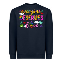 Navy everyone deserves love Heavyweight Sweatshirt - Artiststas