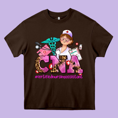 Cna Certified Nursing Assistant Heavy Core Tee Designed By Adodesignshop