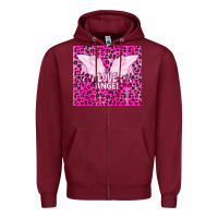 Burgundy love angel Zipper Hoodie - TumblerDesignByShophia