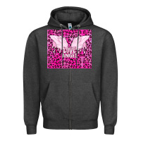 Charcoal Heather love angel Zipper Hoodie - TumblerDesignByShophia