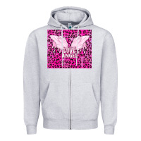 Heather Grey love angel Zipper Hoodie - TumblerDesignByShophia
